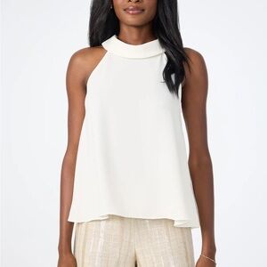Trina Turk White Eze Halter Top